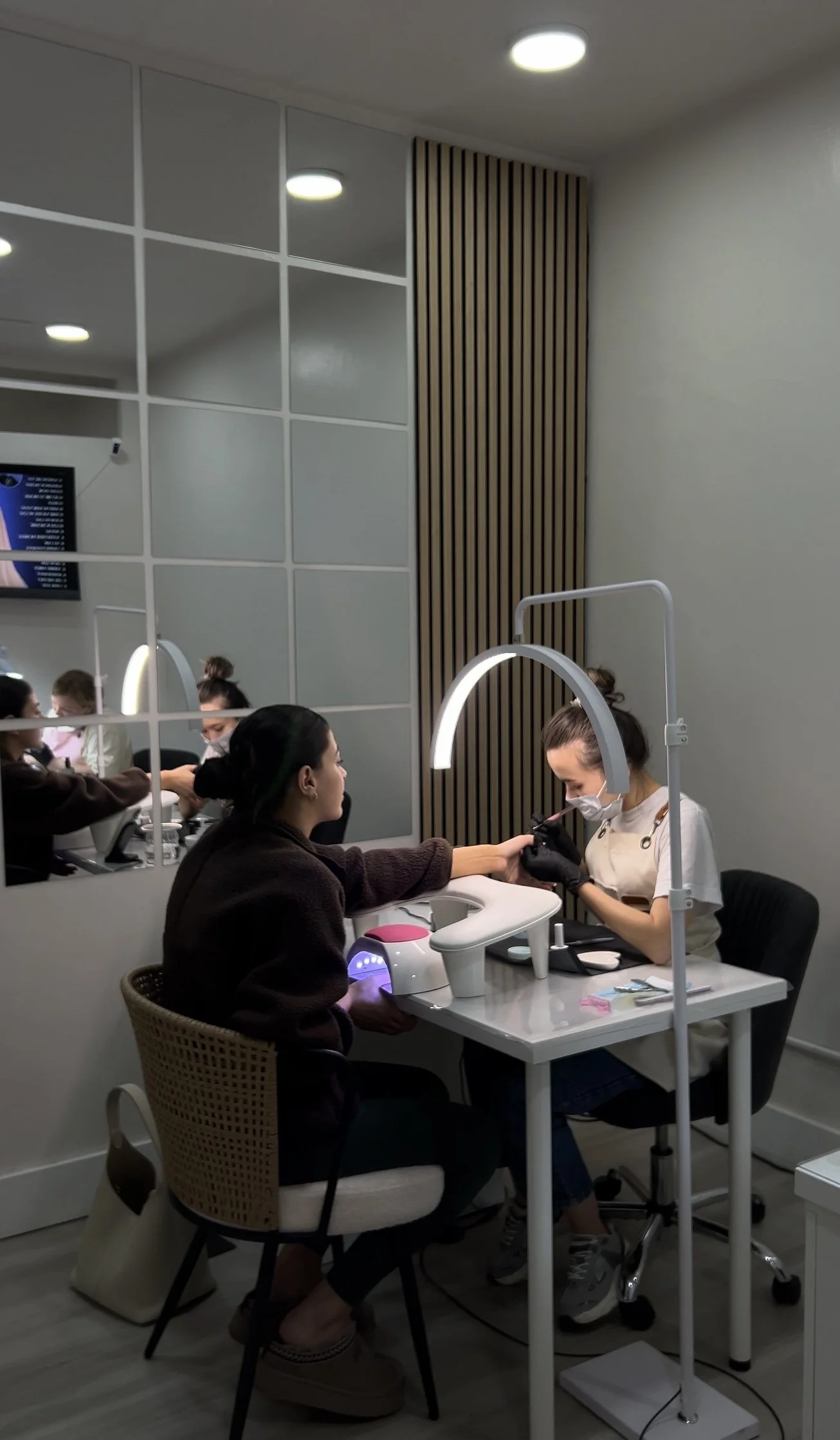Inside AK.LUX.NAILS — a manicure in progress